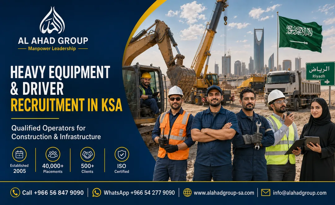 Heavy driver recruitment in Saudi Arabia for logistics, equipment operations and construction fleet support.